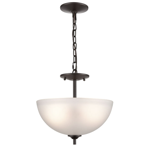 Thomas Lighting Jackson Tulip Frosted Glass Semi Flush Mount Bronze Sculptural Ceiling Light for Hallways 1352PL/10
