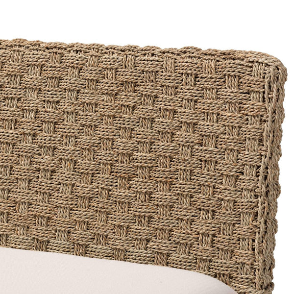 Baxton Studio bali Denver 2-Piece Dining Nook Set - Modern Bohemian Seagrass & Acacia Wood Bench for Cozy Spaces Denver-Natural Seagrass with backs-2PC Bench Set