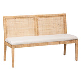 bali & pari Kalimantan Bohemian Light Honey Rattan 2-Piece Banquette Set