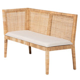 bali & pari Kalimantan Bohemian Light Honey Rattan 2-Piece Banquette Set