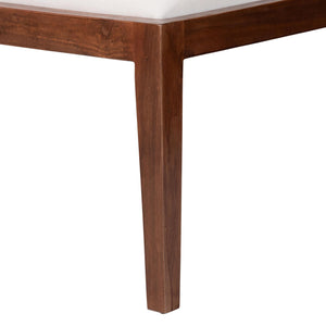 Baxton Studio Bali Okinawa 3-piece Dining Nook Set - L-shaped Rattan Corner Benches & Solid Wood Table For Boho Style Light Honey,Light Brown,White,Natural Brown Acacia Wood+Metal+Rubberwood (Frame),Fabric "100% Polyester",Foam,Natural Rattan (Backrest),Plywood(Backside),Mdf With Veneer (Table Top) Okinawa-light Honey/Light Brown-3pc Dining Set