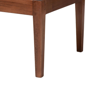 Baxton Studio bali Tabanan Modern Bohemian 3-Piece Dining Nook Set in Brown Acacia & Rattan - Cozy & Stylish! Tabanan-Light Honey/Light Brown-3PC Dining Set