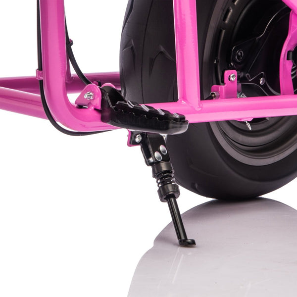 English Elm 24v300w Kids Electric Muscle Motorcycle with Dual Suspension Wide Eva Tires and Twist Throttle Pink W1578P382508