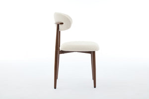 English Elm Dining Chairs Set of 4 Upholstered Farmhouse Metal Frame with Padded Seats W3916S00001