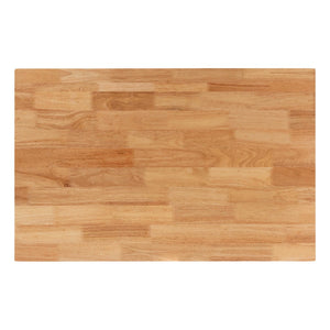 Baxton Studio Baxton Studio Raisa Modern Bohemian Natural Rattan Bench and Acacia Wood Dining Table Set 3-Piece Mona Kubu-Grey/Natural/Light Brown-3PC Dining Set