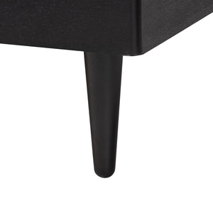 Baxton Studio Baxton Studio Adriano Queen Bed with Chevron Tufted Headboard & Built-In Floating Side Tables MG0222-2-Black/Beige-Queen