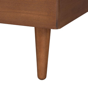 Baxton Studio Baxton Studio Hemera Mid-Century Modern Platform Bed with Floating Side Tables for Stylish Bedrooms Queen MG-0222-Walnut/Dark Grey-Queen