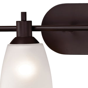 Thomas Lighting Jackson Three Light Vanity Bar with Frosted Tulip Shades in Oil Rubbed Bronze Finish 31 W x 7 D x 9 H 1354BB/10
