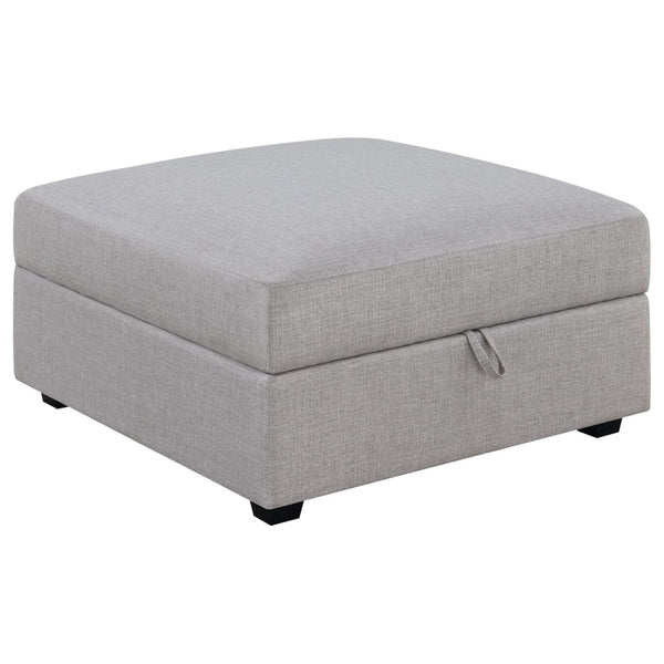 English Elm Lafayette Six Piece Modular Sectional with Feather Down Cushions and Storage Ottoman B062S01446