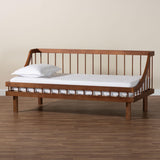 Baxton Studio Helio Mid-Century Modern Walnut Brown Finished Wood Twin Daybed