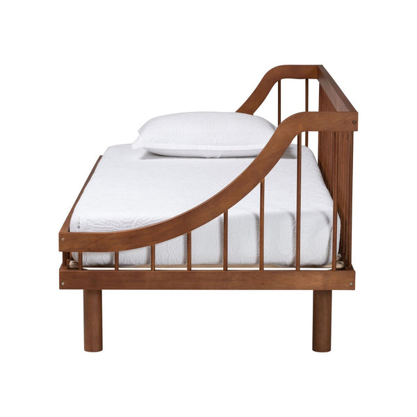 Baxton Studio Baxton Studio Helio Twin Daybed - Chic Mid-Century Modern Design in Warm Walnut Finish for Cozy Spaces MG0223-Walnut-Daybed-Twin