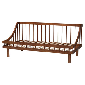 Baxton Studio Baxton Studio Helio Twin Daybed - Chic Mid-Century Modern Design in Warm Walnut Finish for Cozy Spaces MG0223-Walnut-Daybed-Twin