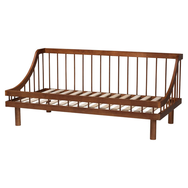 Baxton Studio Baxton Studio Helio Twin Daybed - Chic Mid-Century Modern Design in Warm Walnut Finish for Cozy Spaces MG0223-Walnut-Daybed-Twin