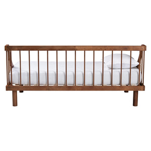 Baxton Studio Baxton Studio Helio Twin Daybed - Chic Mid-Century Modern Design in Warm Walnut Finish for Cozy Spaces MG0223-Walnut-Daybed-Twin