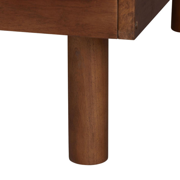 Baxton Studio Baxton Studio Helio Twin Daybed - Chic Mid-Century Modern Design in Warm Walnut Finish for Cozy Spaces MG0223-Walnut-Daybed-Twin