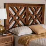 Baxton Studio Aliya Modern Walnut Brown Finished Wood King Size Headboard