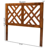 Baxton Studio Aliya Modern Walnut Brown Finished Wood King Size Headboard