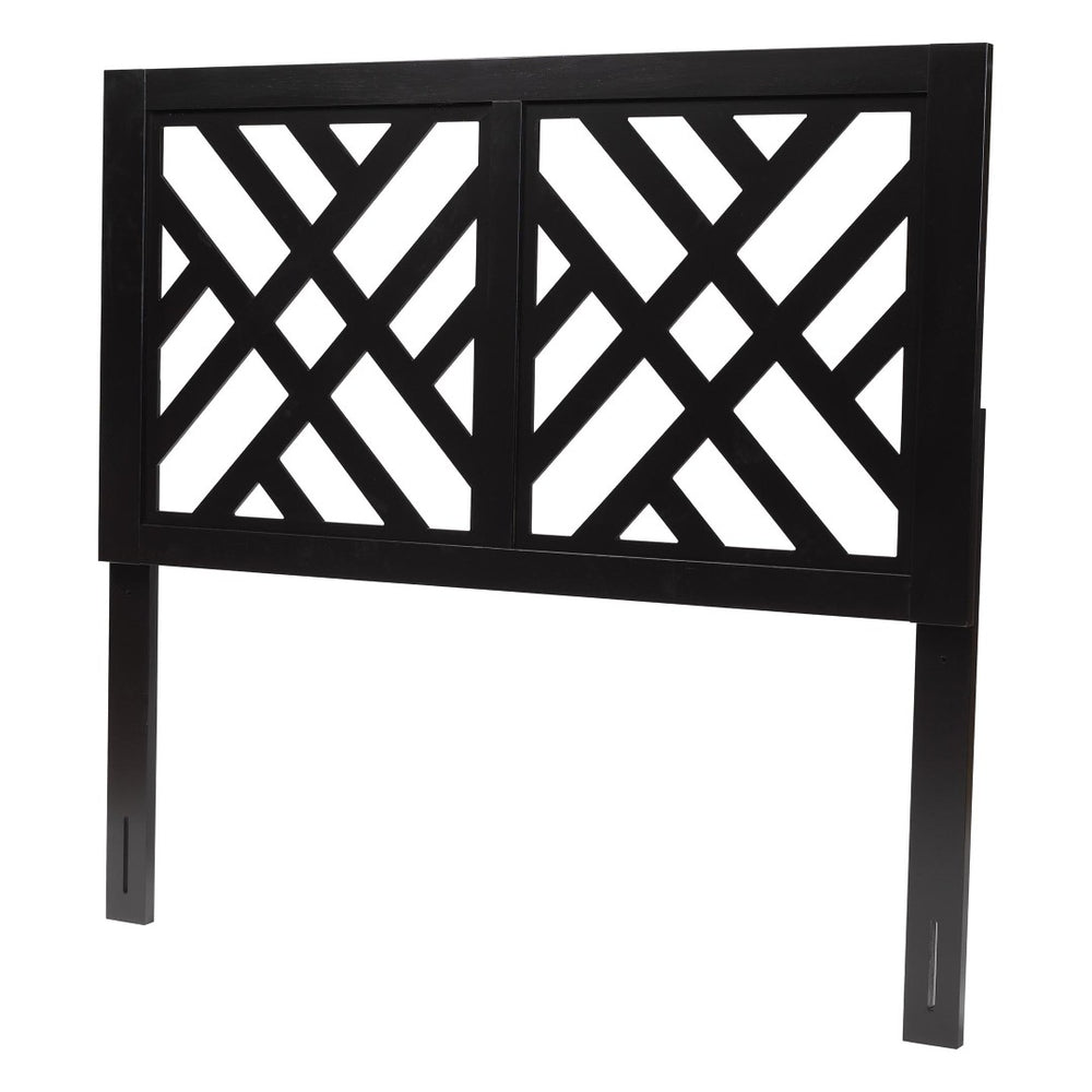 Baxton Studio Baxton Studio Aliya Modern Dark Brown Wood King Headboard with Adjustable Height & Geometric Design RH2003-Dark Brown-King-Headboard