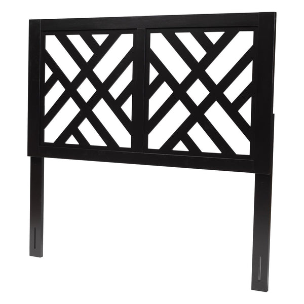 Baxton Studio Baxton Studio Aliya Modern Dark Brown Wood King Headboard with Adjustable Height & Geometric Design RH2003-Dark Brown-King-Headboard