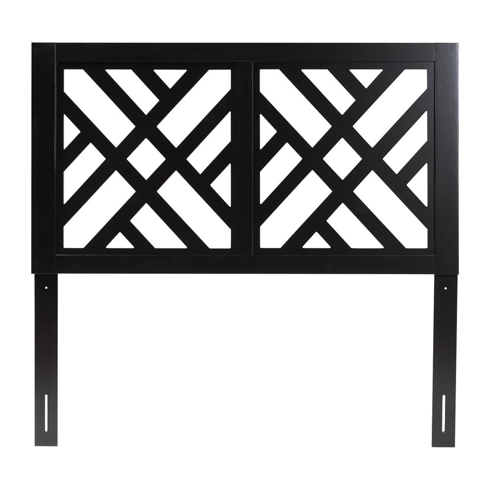 Baxton Studio Baxton Studio Aliya Modern Dark Brown Wood King Headboard with Adjustable Height & Geometric Design RH2003-Dark Brown-King-Headboard