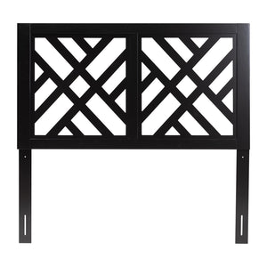 Baxton Studio Baxton Studio Aliya Modern Dark Brown Wood King Headboard with Adjustable Height & Geometric Design RH2003-Dark Brown-King-Headboard