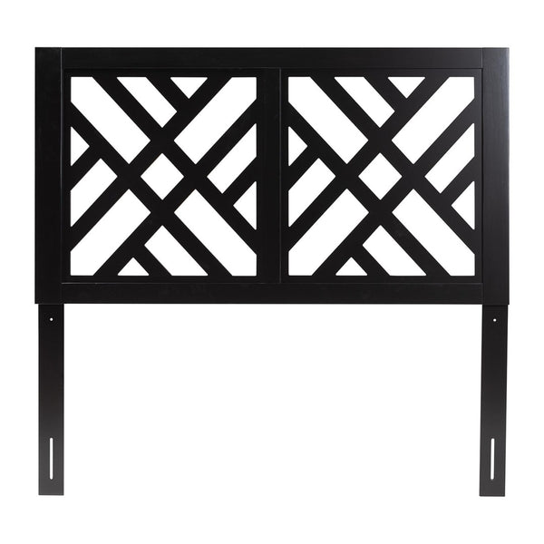 Baxton Studio Baxton Studio Aliya Modern Dark Brown Wood King Headboard with Adjustable Height & Geometric Design RH2003-Dark Brown-King-Headboard