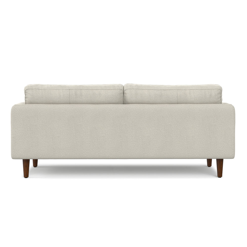 English Elm Livingston Cream White 76" Sofa — Eco-Friendly Woven-Blend, 7" Feather-Foam Cushions, 600 lb Capacity B136P364284