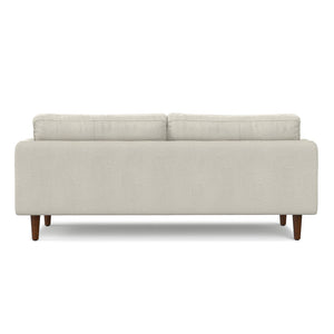 English Elm Livingston Cream White 76" Sofa — Eco-Friendly Woven-Blend, 7" Feather-Foam Cushions, 600 lb Capacity B136P364284