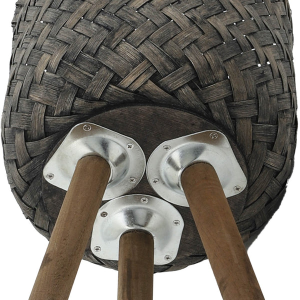 English Elm S/2 Bamboo Wood Planters with Stands Sustainable Indoor Outdoor Natural Grain Decor B079106794