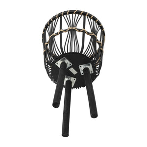 English Elm S/3 Bamboo Tiered Planters with Stands Matte Black Sustainable Indoor Outdoor Set B079106796