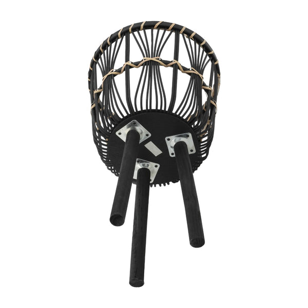 English Elm S/3 Bamboo Tiered Planters with Stands Matte Black Sustainable Indoor Outdoor Set B079106796