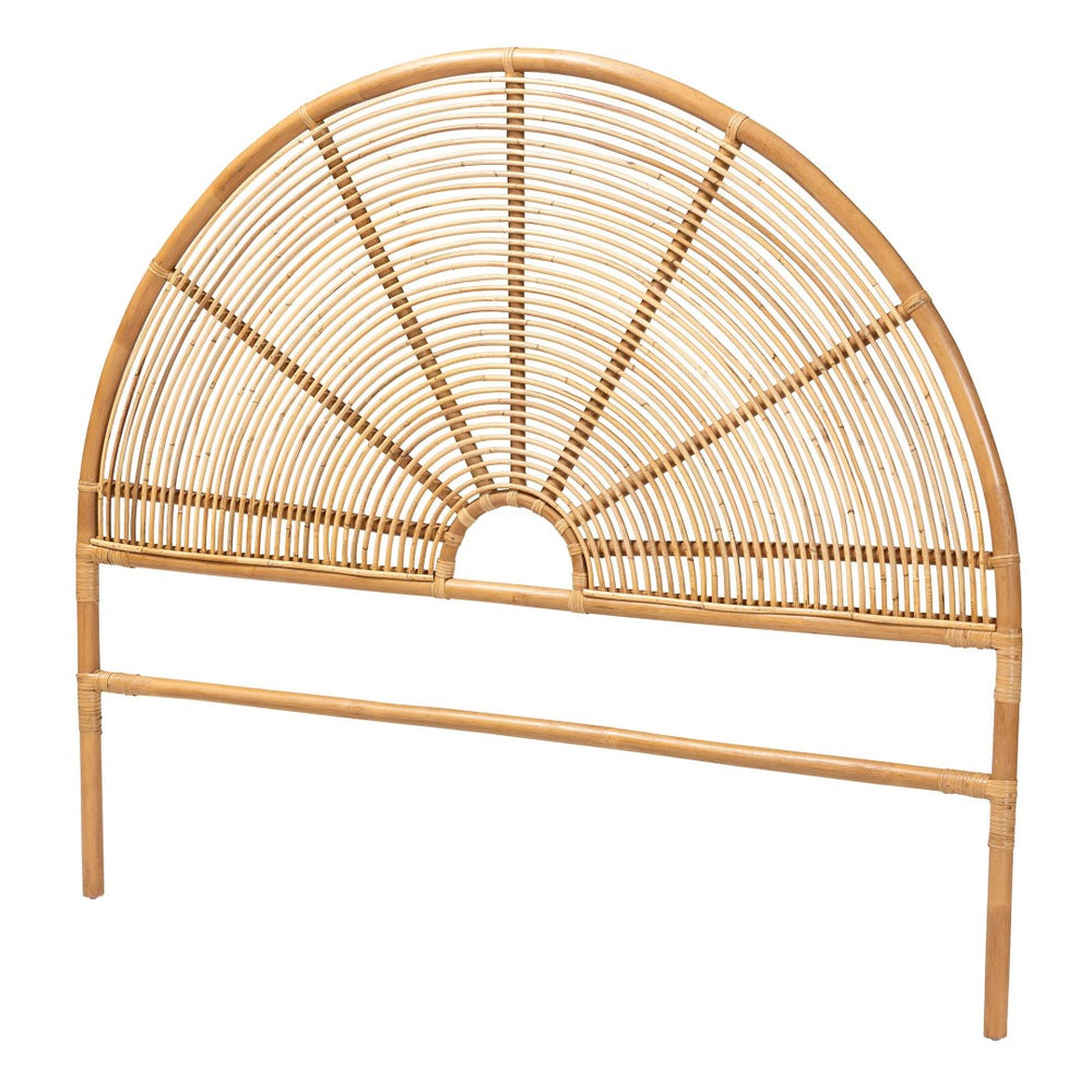 Baxton Studio bali Nina Modern Bohemian Rattan Queen Headboard - Handcrafted, Fully Assembled, Stylish & Unique Nina-Light Honey Rattan-Queen-HB