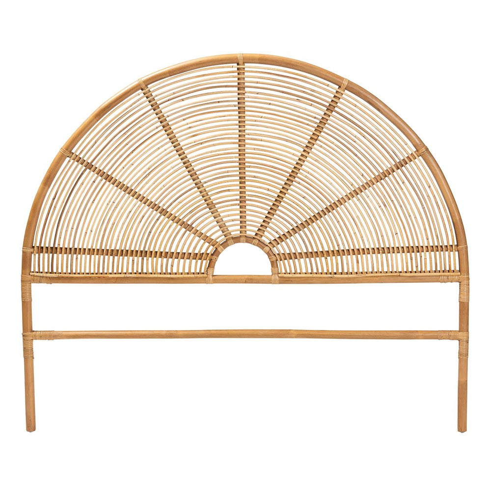 Baxton Studio bali Nina Modern Bohemian Rattan Queen Headboard - Handcrafted, Fully Assembled, Stylish & Unique Nina-Light Honey Rattan-Queen-HB