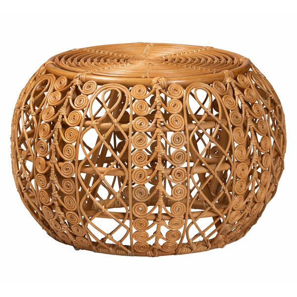Baxton Studio bali Tiramisu Rattan Coffee Table - Modern Bohemian Design, Handmade, Fully Assembled, Airy Appeal Tiramisu-Light Honey Rattan-CT
