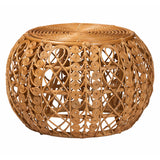 bali & pari Tiramisu Modern Bohemian Natural Brown Rattan Coffee Table