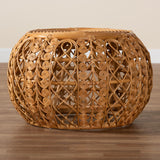 bali & pari Tiramisu Modern Bohemian Natural Brown Rattan Coffee Table