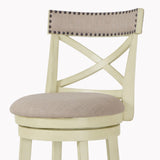 English Elm Jayser Beige Stool With Flared Legs