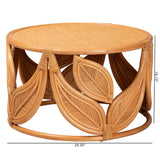 bali & pari Raflesia Modern Bohemian Natural Rattan Coffee Table