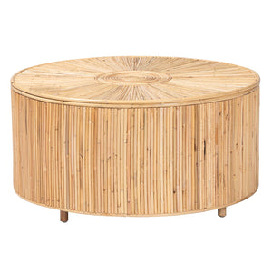 bali & pari Miami Bohemian Light Honey Rattan Coffee Table