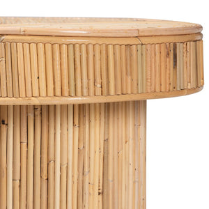 Baxton Studio bali Bali Iryna Modern Bohemian Rattan Console Table – Handcrafted Island Charm for Any Space Iowai-Natural Rattan-Console Table