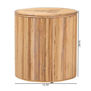 Baxton Studio bali Milagra Modern Bohemian Natural Rattan End Table – Stylish Accent for Any Room & Functionality Misisipi-Natural Rattan-ET