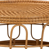 bali & pari Phoenix Modern Bohemian Light Honey Rattan Coffee Table