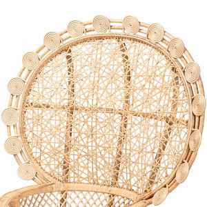 Baxton Studio bali Hecate Handcrafted Bohemian Rattan Peacock Chair – Modern Accent for Stylish Living Spaces WS043-Natural Rattan-CC