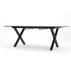 English Elm Outdoor Expandable Cast Aluminum Slatted Patio Dining Table with Rust Resistant Frame N768P372920B
