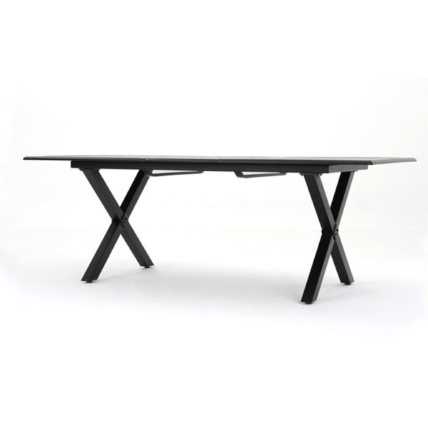 English Elm Outdoor Expandable Cast Aluminum Slatted Patio Dining Table with Rust Resistant Frame N768P372920B