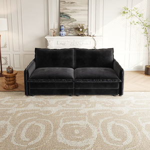 English Elm Corduroy Loveseat Sofa Couch - Plush Upholstered 2-Seat, Deep Comfort With Pillows For Modern Spaces W834S00411