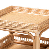 bali & pari Lombok Modern Bohemian Natural Rattan End Table