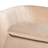 Baxton Studio Adanna Glam and Luxe Champagne Beige Velvet Fabric Sofa