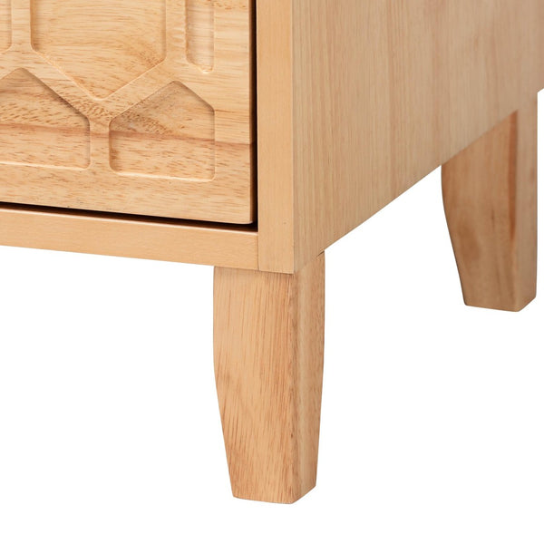Baxton Studio Baxton Studio Hosea Japandi 5-Piece King Bedroom Set with Honeycomb Design & Ample Storage Solutions SW8588-Natural-5PC King Bedroom Set