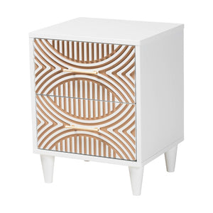 Baxton Studio Baxton Studio Louetta Carved Coastal Bedroom Set with Stylish Storage and Timeless Design 3-Piece SW8591-White-3PC King Bedroom Set